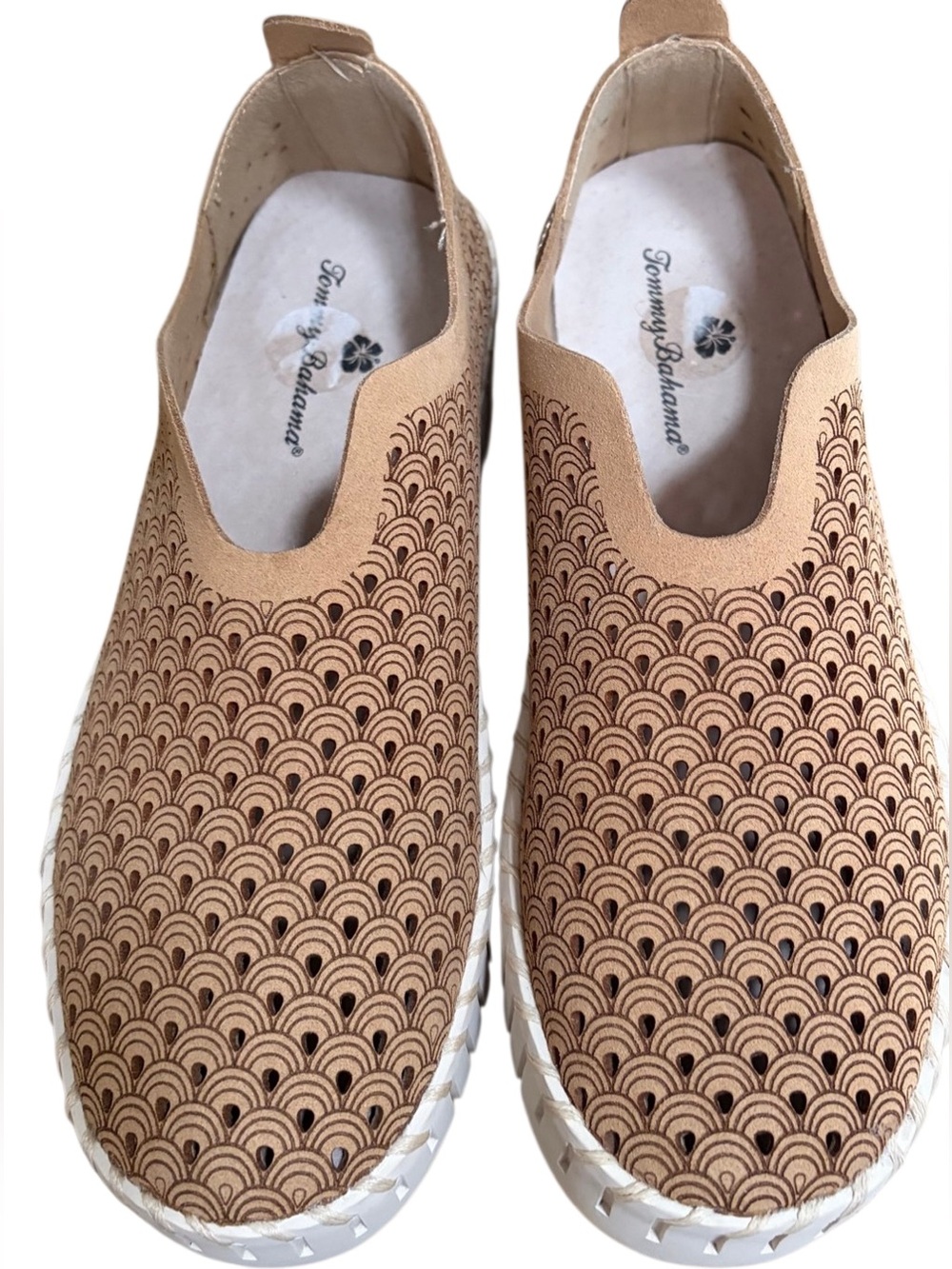 Tommy Bahama "Enisa" Laser-Cut Slip-On Sneakers.
